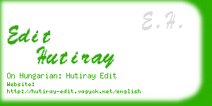 edit hutiray business card